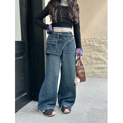 女童直筒牛仔裤秋冬儿童洋气