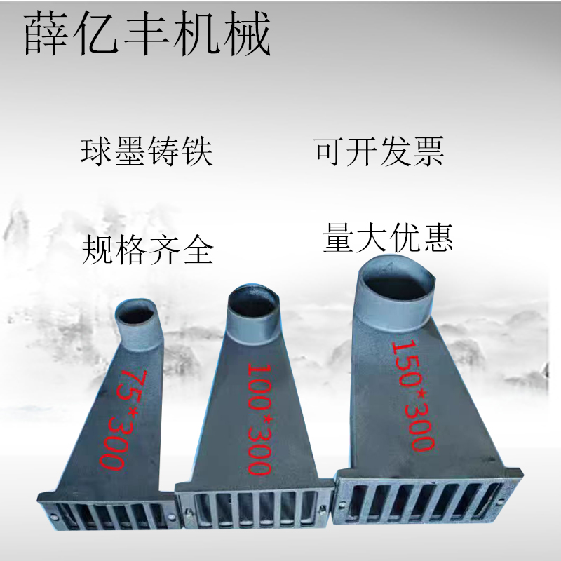 铸铁穿墙漏斗侧排雨水斗女儿墙雨水口圆口方口侧排地漏87型侧入式