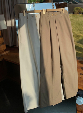 一轩轩轩hlds【影筏信月】夏天薄款亚麻休闲2025新款裤子垂感西裤