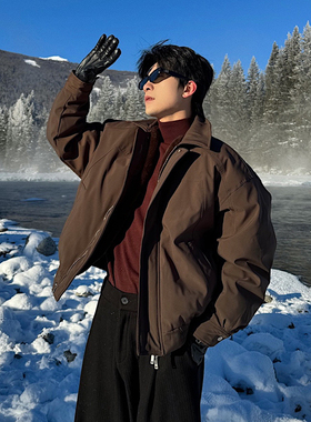 一轩轩轩hlds【梨花坠雪】冬季cleanfit加绒加厚夹克羽绒服外套男