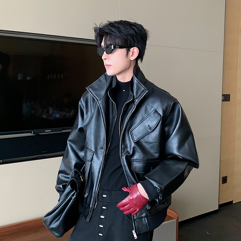 假兩件Hualun外套皮衣