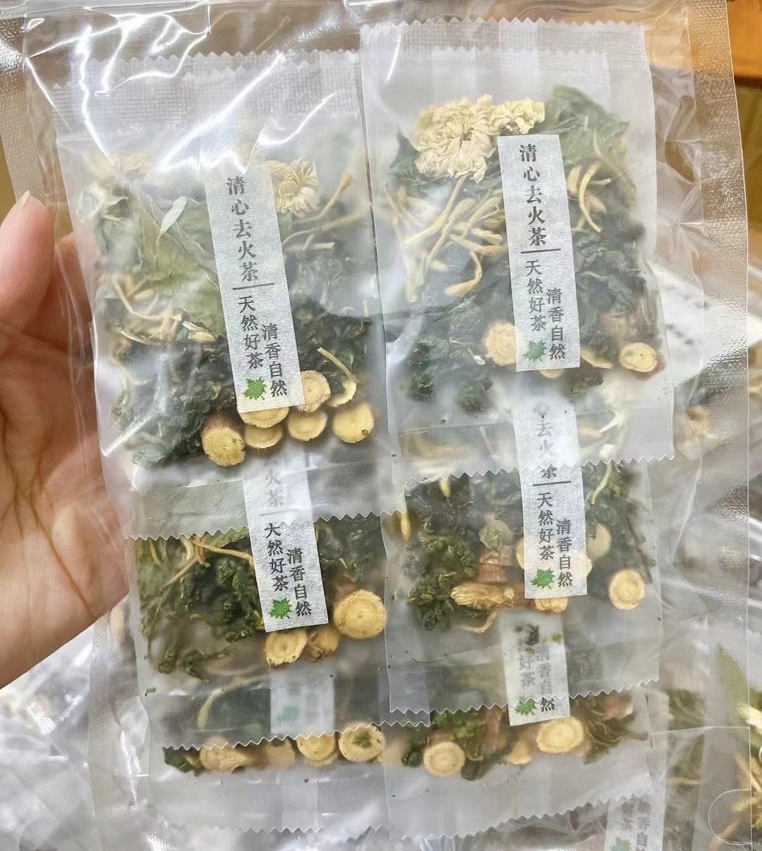 广东清火茶包凉茶料包清热驱湿消滞金银花菊花甘草下火茶包10副