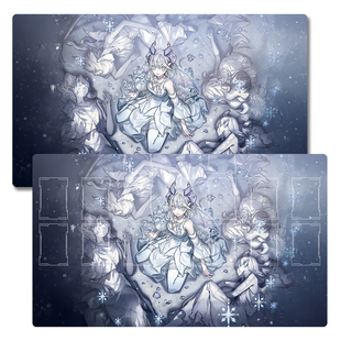 游戏王OCG迷宫城的白银姬防水卡垫单人桌游diy可定制卡垫 35*60