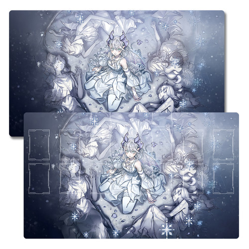 游戏王OCG迷宫城的白银姬防水卡垫单人桌游diy可定制卡垫 35*60
