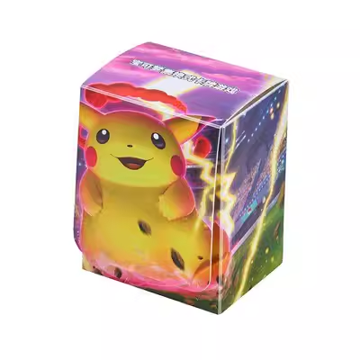 宝可梦皮卡丘卡盒牌盒收纳塑料万智牌游戏王三国杀有隔板 - 封面