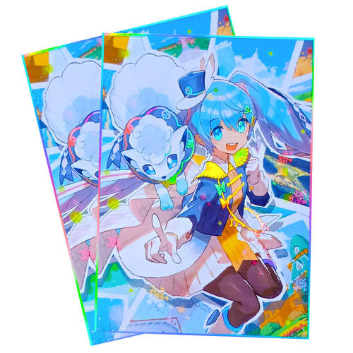 PTCG六尾初音卡套66*91DTCG宝可梦WS数码万智牌套内套保护妹套DIY
