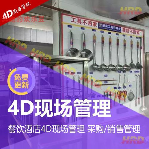 餐饮酒店4D厨房服务流程标签语现场厨政岗位职责管理表格视频教程