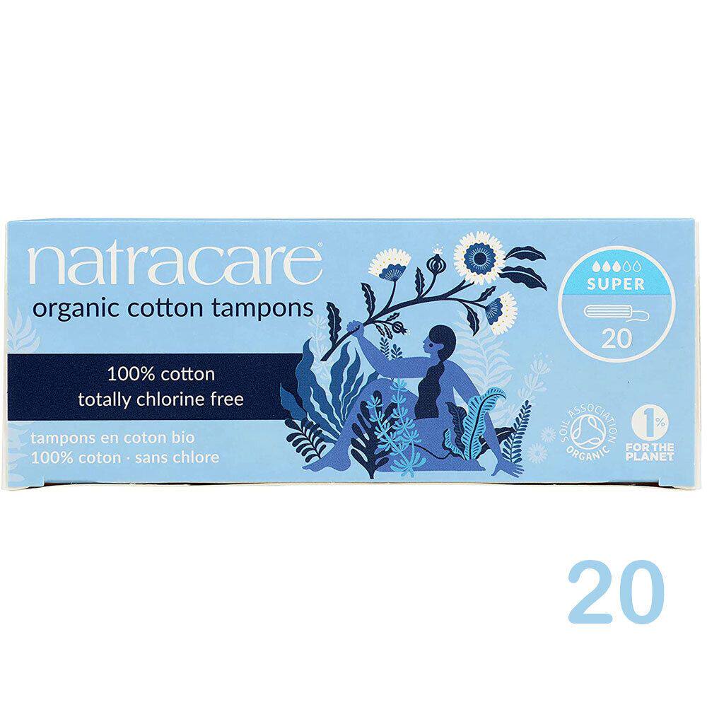 Natracare有机棉卫生棉条无导管量多型20条装棉花柔软吸收性强