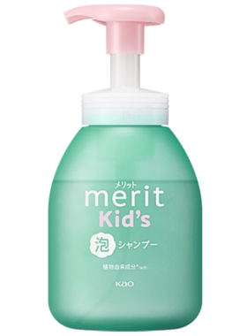 KAO 花王 - Merit儿童泡沫洗发露更顺滑330ml绿色平行进口货