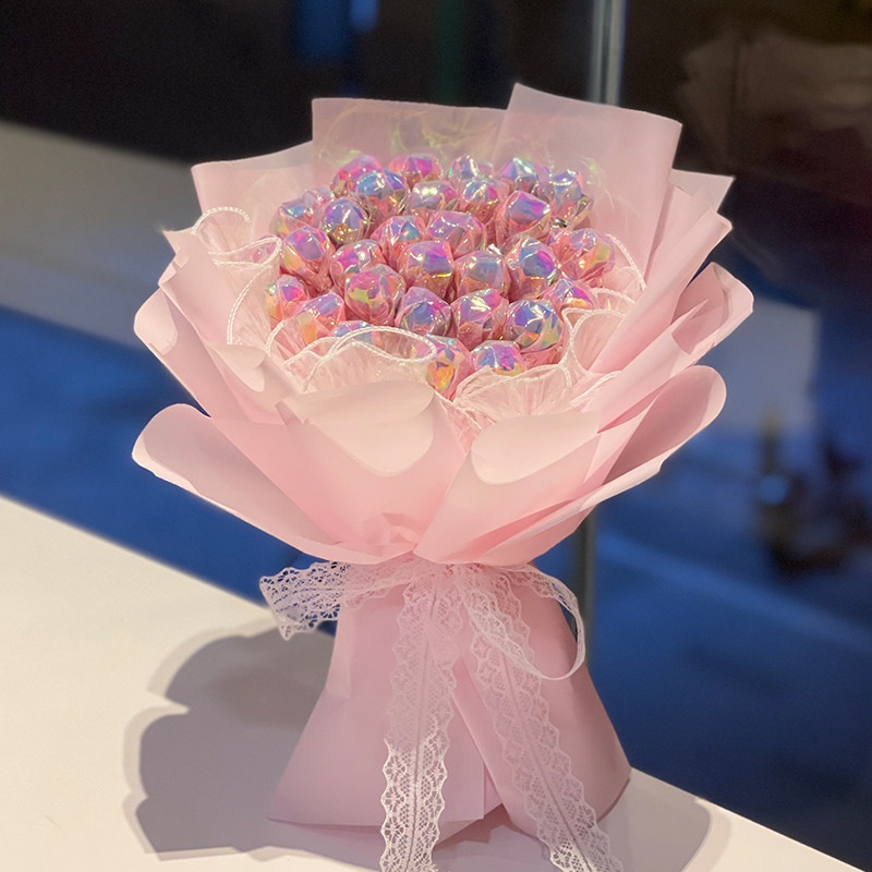 棒棒糖糖果花束成品生日礼物送女生零食花闺蜜儿童毕业创意圣诞节