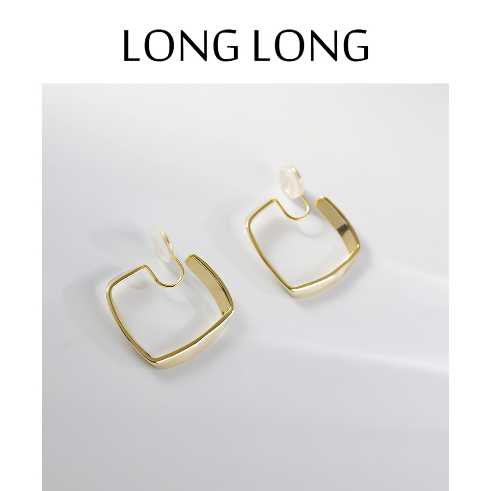 LONGLONG简约个性几何菱形耳饰