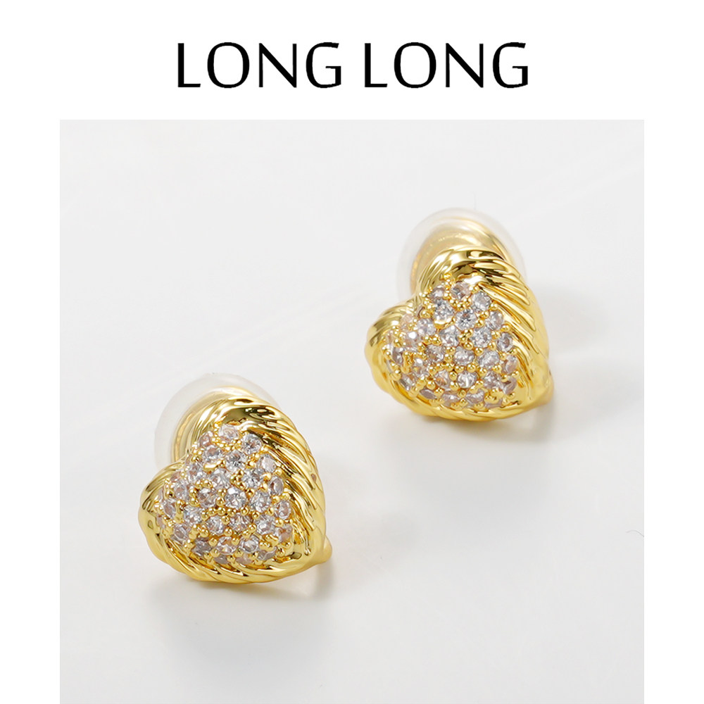 LONGLONG时尚高级感18k真金耳夹