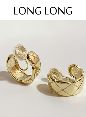 高级感蚊香盘耳饰女冷淡风耳夹无耳洞圈圈复古耳环女2023年新款潮