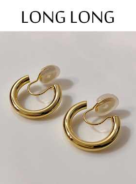 蚊香盘圈圈耳圈耳环女无耳洞耳夹冷淡风高级感简约法式气质港风春