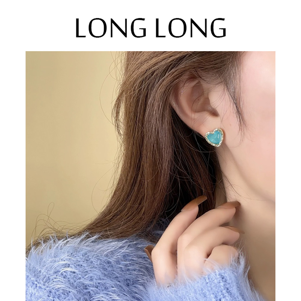 清新甜美蓝色爱心形复古简约耳环女无耳洞蚊香盘耳夹小巧百搭耳饰,饰品/流行首饰/时尚饰品新,耳夹,淘宝优惠券,粉丝福利购,淘宝优惠卷