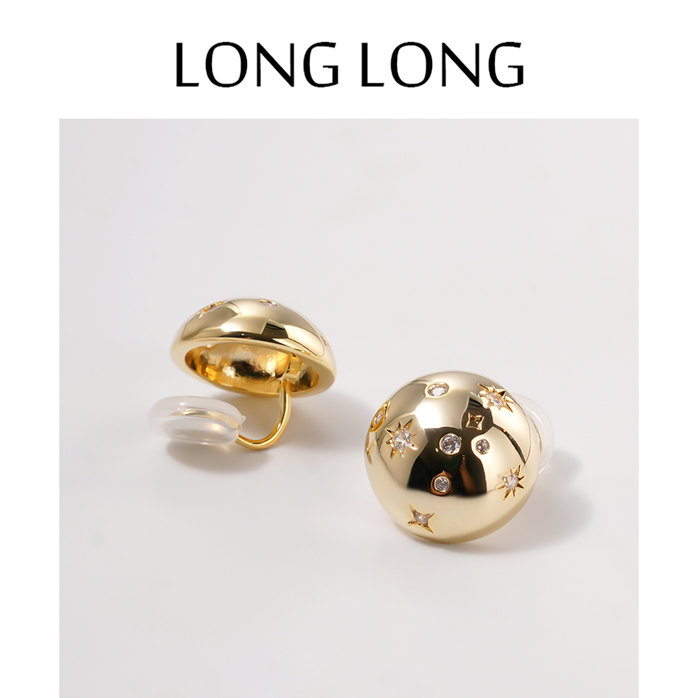 LONGLONG百搭几何半球无耳洞耳饰