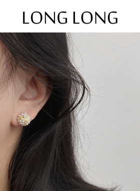 无耳洞入！精致小球耳环女气质高级感珍珠耳夹耳饰短款蚊香盘饰品