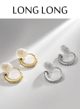 极简百搭小耳圈耳环女无痛蚊香盘耳夹无耳洞耳饰男小众设计感简约