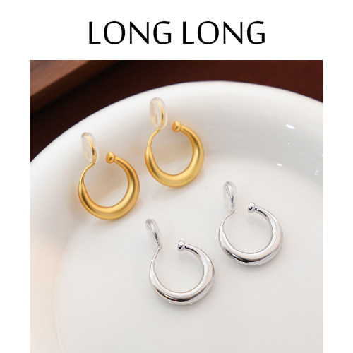 LONGLONG新款圆形耳环无耳洞耳夹