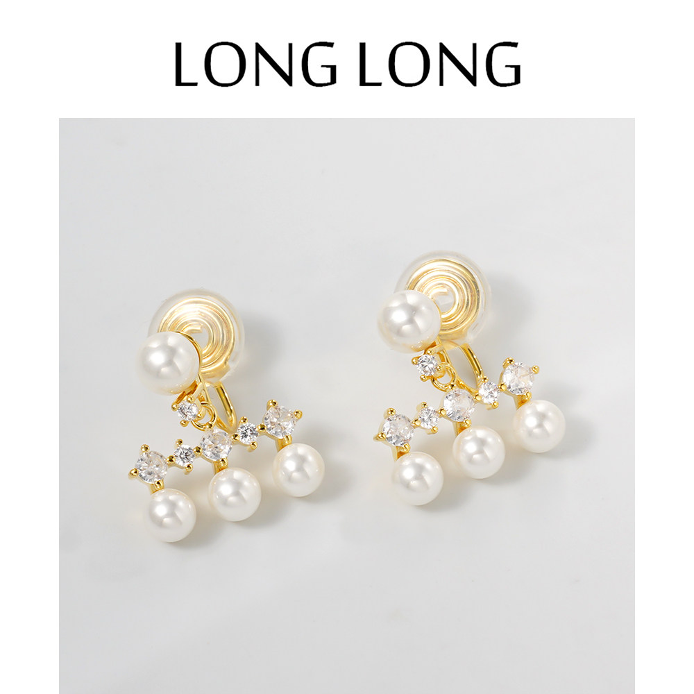 2025年新款时尚温柔百搭三颗珍珠耳环女无耳洞蚊香盘耳夹耳饰轻奢,饰品/流行首饰/时尚饰品新,耳夹,淘宝优惠券,粉丝福利购,淘宝优惠卷