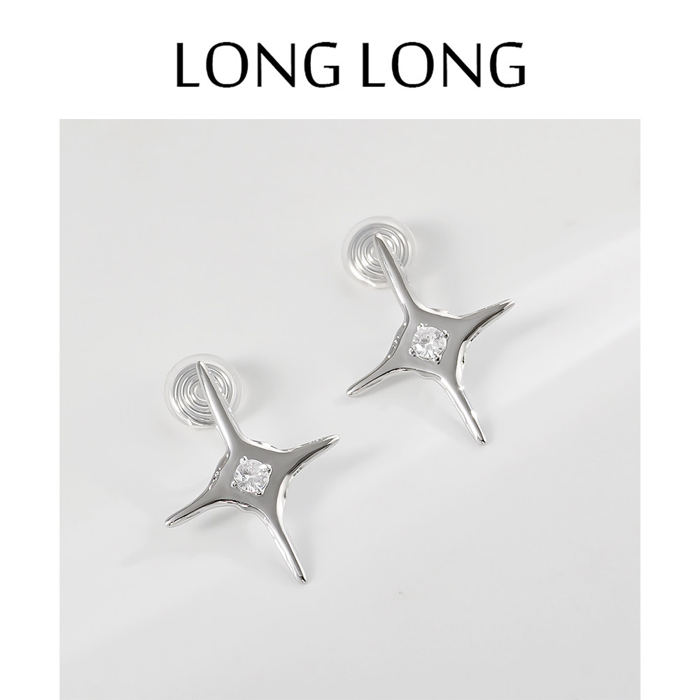 LONGLONG新款个性十字架锆石耳夹图片