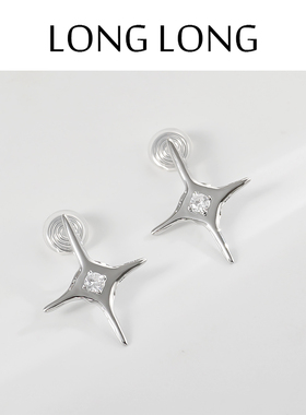 设计感小众个性十字架锆石耳环女无耳洞蚊香盘耳夹冷淡风耳钉耳饰