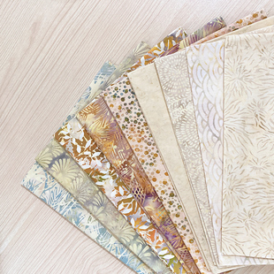 手工DIY棉布/夏威夷拼布布料/进口纯棉布/美国手染布 巴黎蜡染布