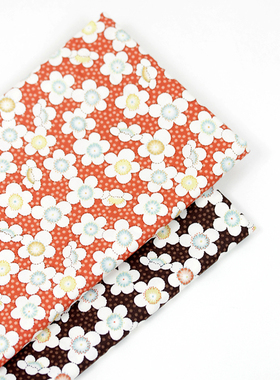 手工DIY棉布/韩国进口拼布布料/印花棉布 1/4码单位 0218-8