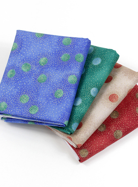 进口拼布布料 手工DIY棉布 1/4码 美国圣诞布 烫金布 161203-16