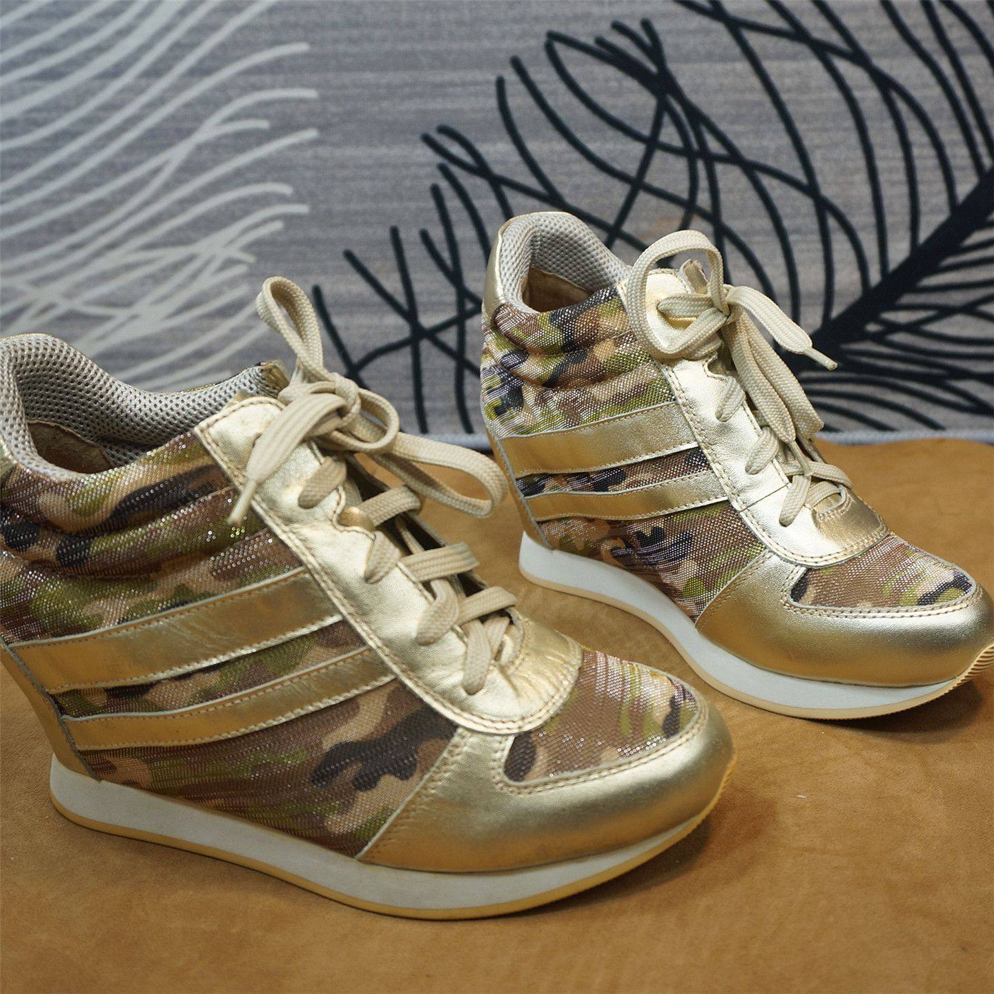 69-6A时装靴（看说明）春秋款帆布拼接女内增高舒适特惠处理