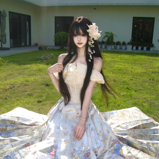 春书肆【昙花漫卷】原创汉服半身裙马面裙仿妆花织锦缎双经轴工艺