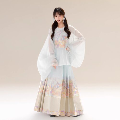 一弦一木【山水间】原创明制汉服女2025新款新中式国风妆花马面裙