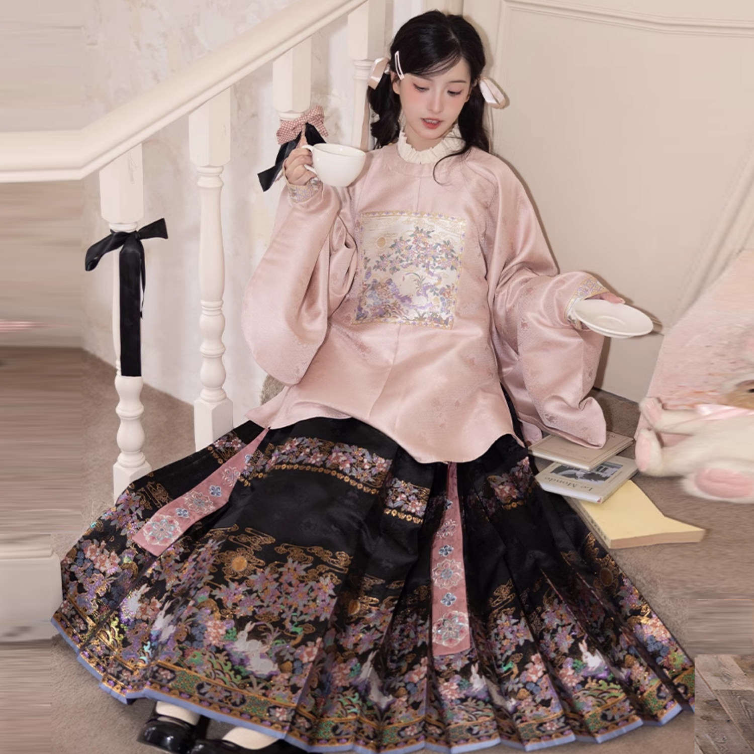 远山乔【月兔宝盒】明制汉服女新款国风半身裙织金仿妆花马面裙,女装/女士精品,汉服半身裙,淘宝优惠券,粉丝福利购,淘宝优惠卷