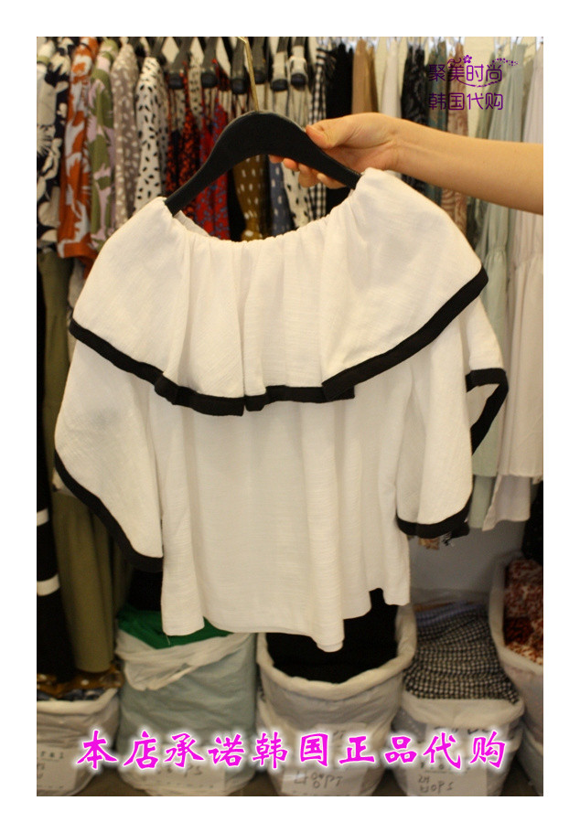 正品韩国代购2019女装新款Floral 女时尚荷叶边衬衫均码|ruв категории Женская одежда, рубашка - от Buy2taobao.com для оказания профессиональной услуги покупки агента Taobao