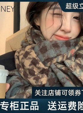 Viney围巾女冬季2025新款披肩围脖情侣格子百搭旅行保暖圣诞礼物