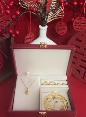 订婚结婚仿真黄金古法方糖三金