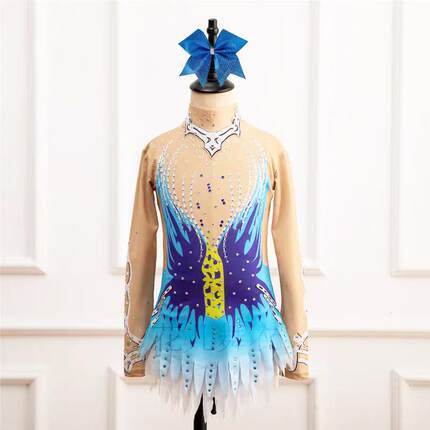 竞技啦啦操健美操服装儿童啦啦队演出服舞蹈表演服比赛运动连体裙