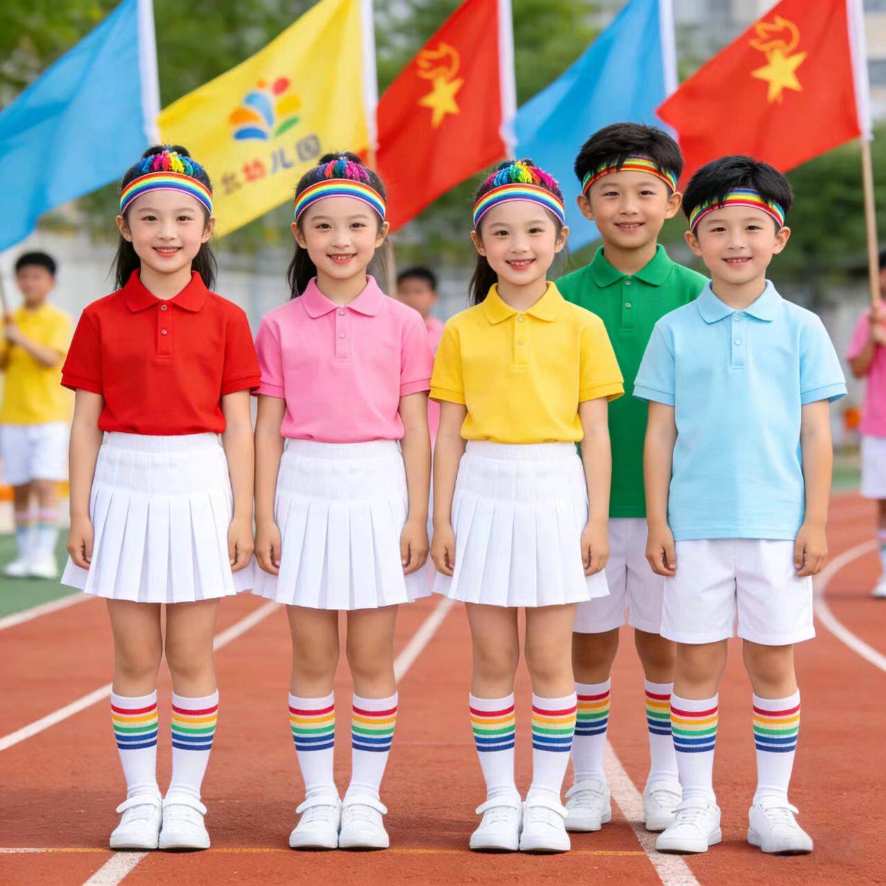 儿童啦啦操表演服小学生运动会开幕式幼儿园毕业季大合唱校服套装