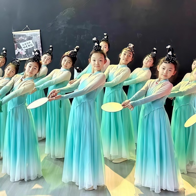 儿童古典舞清庭云月演出服女飘逸