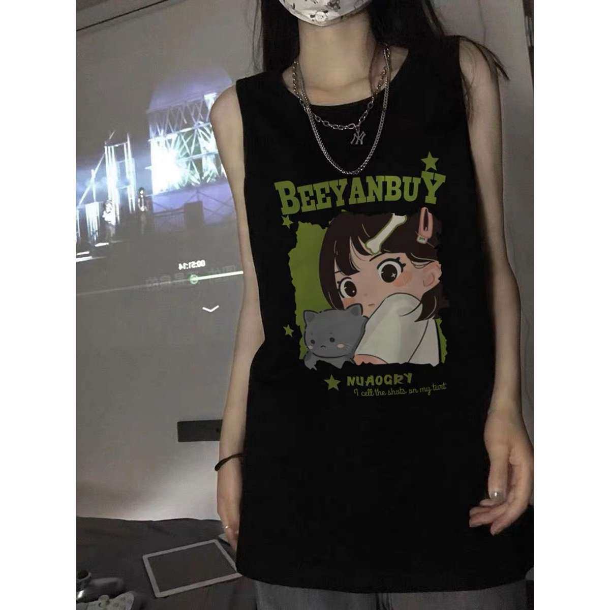 100%纯棉黑色坎肩美式无袖T恤运动甜酷吊带背心女上衣ins外穿辣妹,女装/女士精品,背心吊带,淘宝优惠券,粉丝福利购,淘宝优惠卷