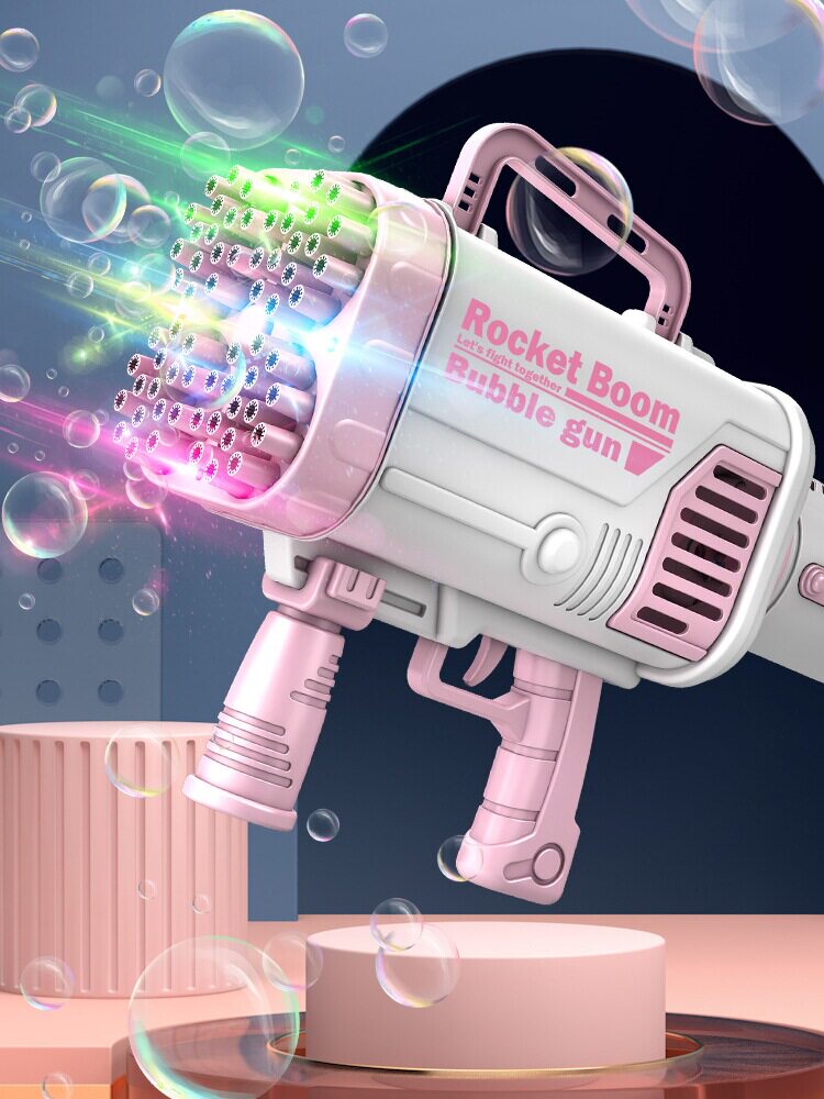 64 HOLE BUBBLE MACHINE HANDHELD BAZOOKA GATLING 88 HOLE ELECTRIC BLOWING BUBBLE GIRL HEART 2024 NEW TOYS