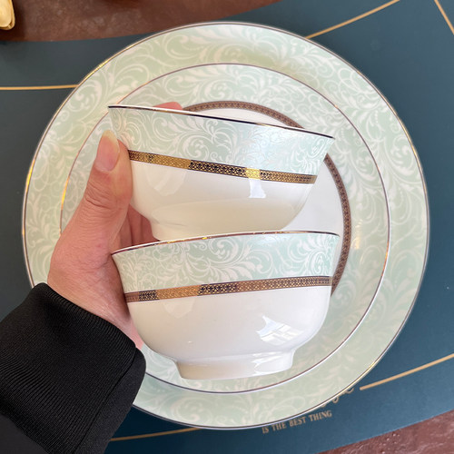 自选碗盘轻奢简约唐山骨瓷餐具
