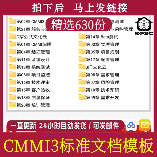 CMMI3标准文档模ds板规划需求配置立项资料项目管理规范软件系统
