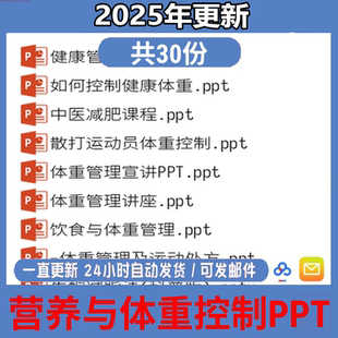 2025体重管理控制PPT课件健康科学减肥生酮减脂营养饮食培训