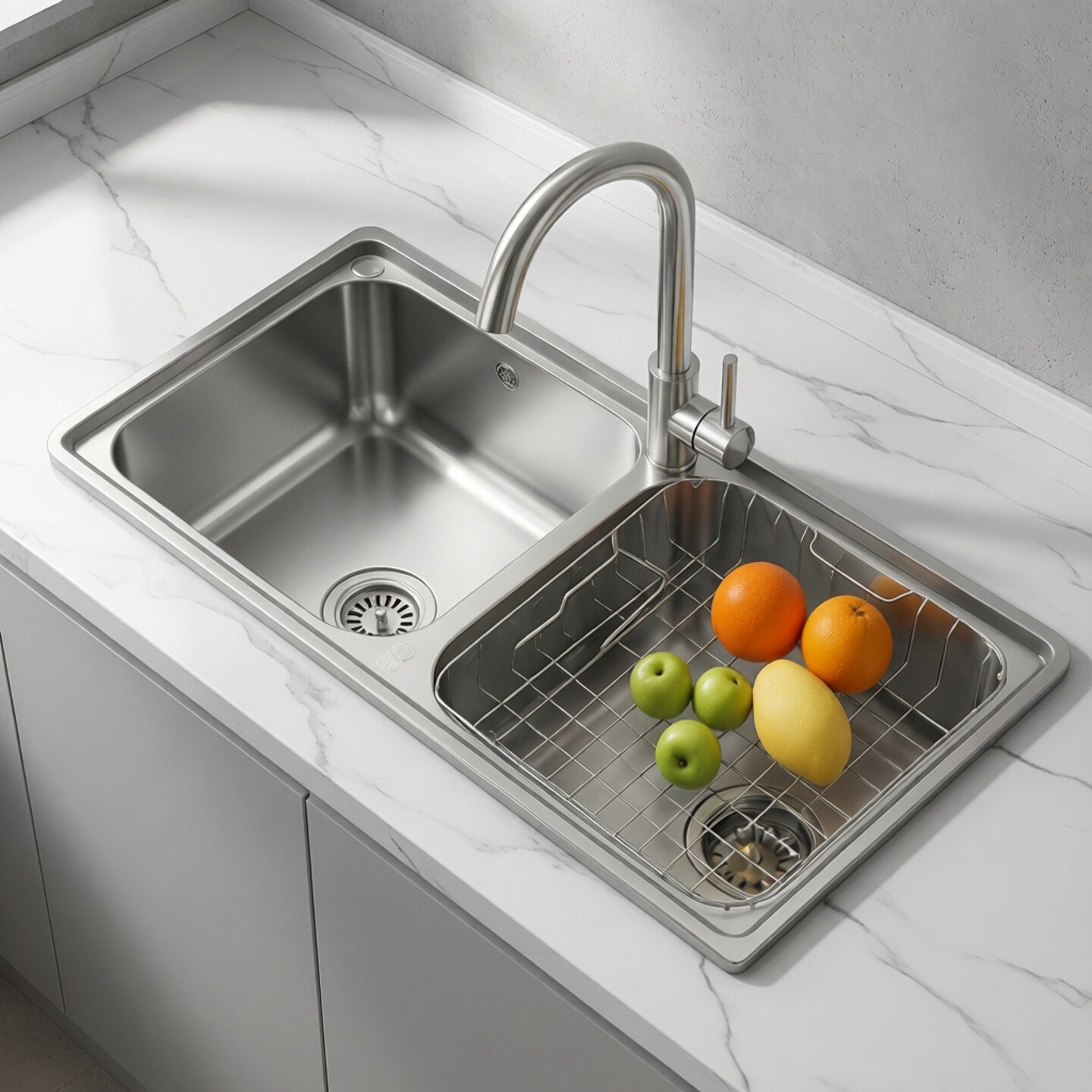 欧琳水槽双槽套餐 304不锈钢水槽 厨房洗菜盆双槽 洗菜池双槽801