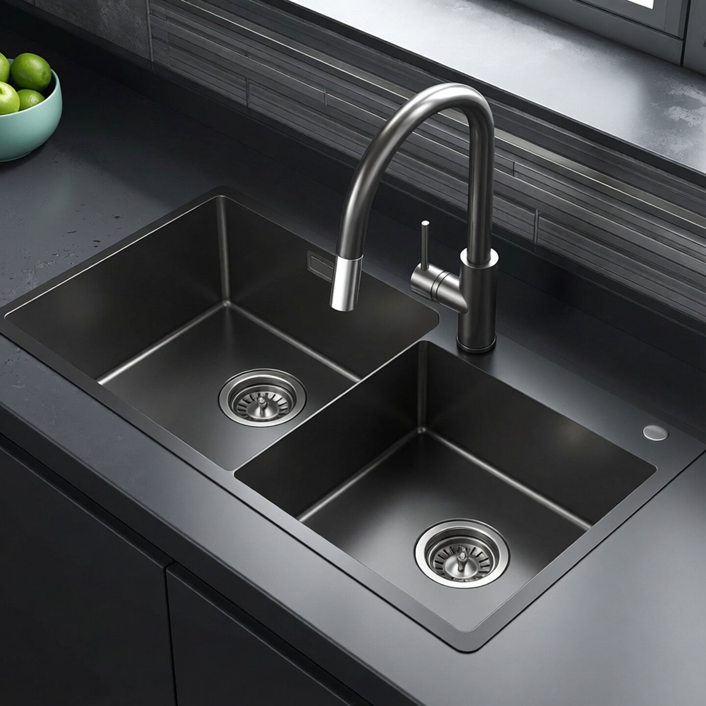 欧琳不锈钢手工水槽双槽 厨房纳米洗碗槽易清洁洗菜盆加厚9205H