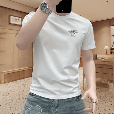 2026新款索罗娜短袖T恤男修身圆领印花潮牌百搭凉感上衣