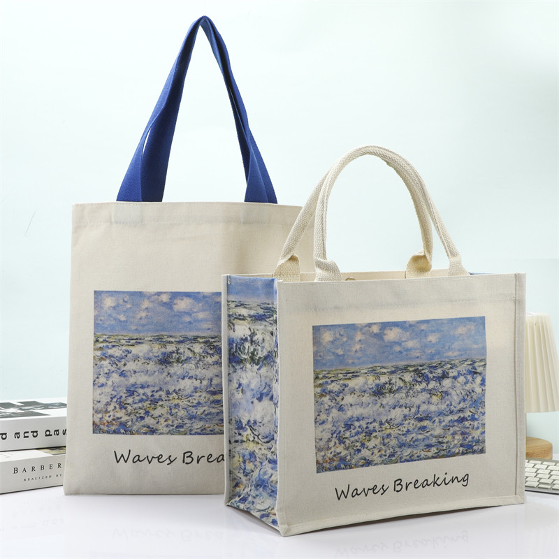 学生书包礼品袋大容量托特包帆布包国风手提袋环保袋帆布袋可定制