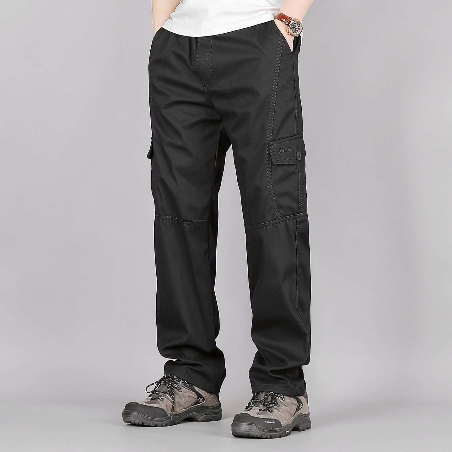 2025秋季高腰宽松显高九分半裤子小个子男士春秋款九分裤男休闲裤