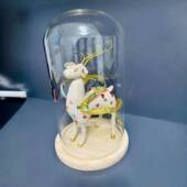 手工礼物diy玻璃罩透明展示盒摆件手办干花圆形佛像防尘罩工艺品